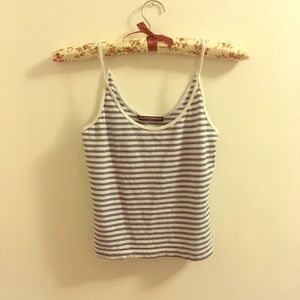 Brandy Melville blue and white stripe tank top